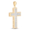 Thumbnail Image 2 of Men's Diamond Cross Charm 1/4 ct tw 10K Yellow Gold