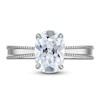 Thumbnail Image 2 of Lab-Created Oval Diamond Solitaire Engagement Ring 2 ct tw Platinum (F/SI2)