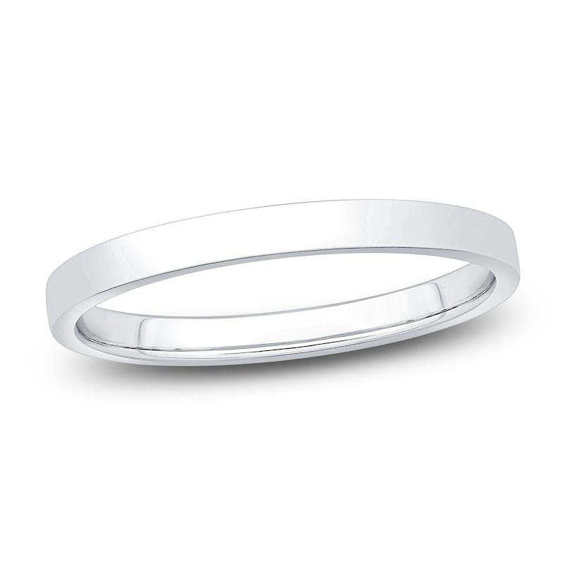 Main Image 1 of Flat Wedding Band Platinum 2mm