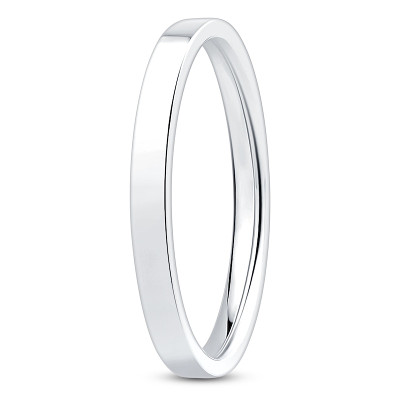 Main Image 2 of Flat Wedding Band Platinum 2mm