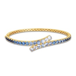 Le Vian Denim Ombré Sapphire Bangle Bracelet 14K Honey Gold