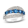 Thumbnail Image 0 of Le Vian Oval-Cut Blue Sapphire Ring 1/2 ct tw Diamonds 14K Vanilla Gold