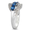 Thumbnail Image 2 of Le Vian Oval-Cut Blue Sapphire Ring 1/2 ct tw Diamonds 14K Vanilla Gold