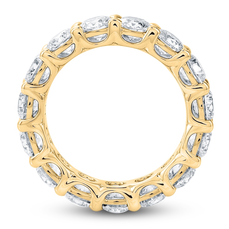 Main Image 2 of Certified Round-Cut Diamond Eternity Band 4-1/5 - 5-1/8 ct tw 14K Yellow Gold