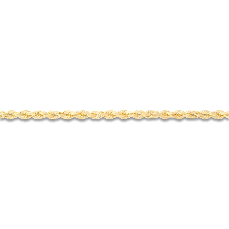 Main Image 2 of Solid Glitter Rope Chain Bracelet 3.8mm 14K Yellow Gold 8.5&quot;