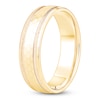 Thumbnail Image 2 of Men's Hammered Milgrain Wedding Band 18K Yellow Gold 6mm