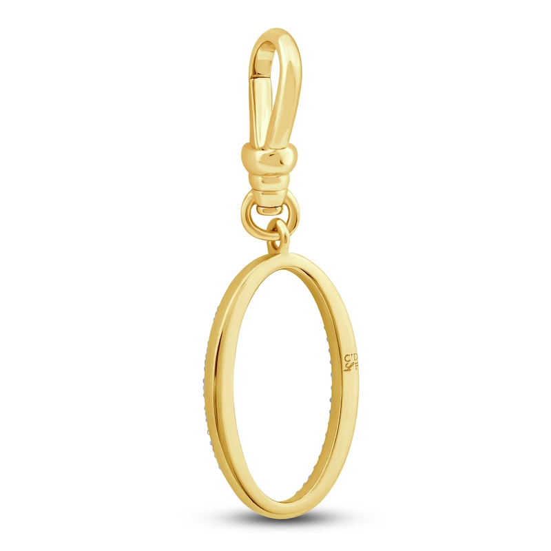 Main Image 2 of Charm'd by Lulu Frost Diamond Letter O Charm 1/10 ct tw Pavé Round 10K Yellow Gold