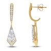 Thumbnail Image 1 of J'Lure Kite Step-Cut Lab-Created Diamond Dangle Earrings 2-1/5 ct tw 14K Yellow Gold