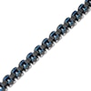 Thumbnail Image 2 of Men's Link Chain Bracelet Black & Blue Ion-Plated Stainless Steel 8.5&quot;