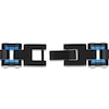 Thumbnail Image 3 of Men's Link Chain Bracelet Black & Blue Ion-Plated Stainless Steel 8.5&quot;