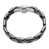 Thumbnail Image 2 of Baraka Men's Diamond Link Bracelet 1/20 ct tw Stainless Steel, Black Ceramic & 18K Yellow Gold 7.75&quot;