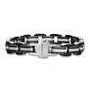 Thumbnail Image 3 of Baraka Men's Diamond Link Bracelet 1/20 ct tw Stainless Steel, Black Ceramic & 18K Yellow Gold 7.75&quot;