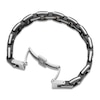 Thumbnail Image 4 of Baraka Men's Diamond Link Bracelet 1/20 ct tw Stainless Steel, Black Ceramic & 18K Yellow Gold 7.75&quot;