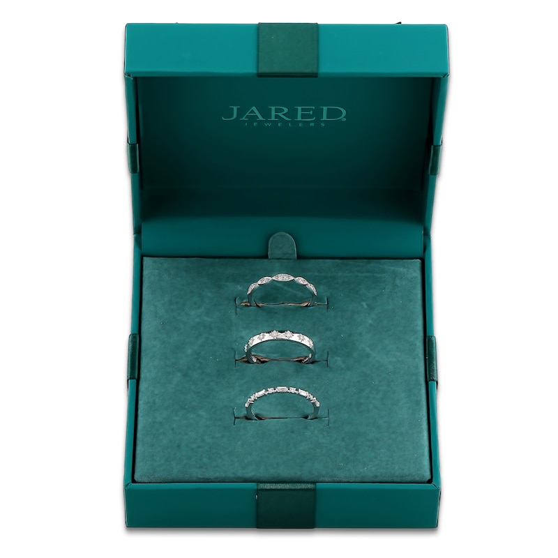 Main Image 1 of Lab-Created Diamond Anniversary Ring Three-Piece Gift Set 1/3 ct tw 14K White Gold