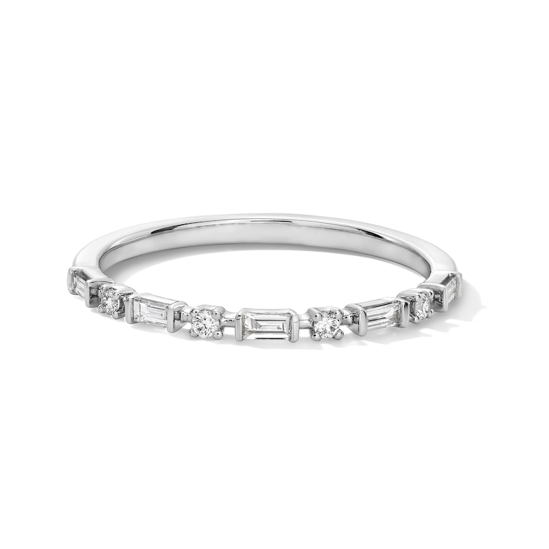 Main Image 7 of Lab-Created Diamond Anniversary Ring Three-Piece Gift Set 1/3 ct tw 14K White Gold