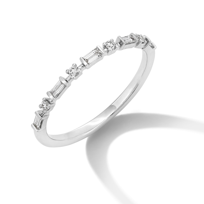 Main Image 8 of Lab-Created Diamond Anniversary Ring Three-Piece Gift Set 1/3 ct tw 14K White Gold