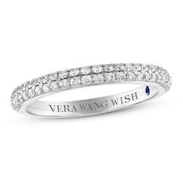 Vera Wang WISH Diamond Anniversary Ring 3/8 ct tw Round 14K White Gold