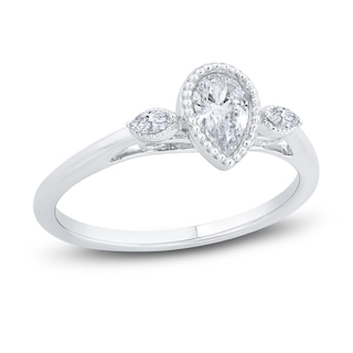 Mother and Child Ring Diamond Heart .10 Carats 10k Gold with Bypass Design  'Lv