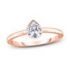 Thumbnail Image 0 of Diamond Solitaire Engagement Ring 1 ct tw Bezel-Set Pear-cut 14K Rose Gold (I2/I)