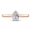 Thumbnail Image 2 of Diamond Solitaire Engagement Ring 1 ct tw Bezel-Set Pear-cut 14K Rose Gold (I2/I)