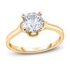 Thumbnail Image 1 of Diamond Solitaire Floral Engagement Ring 2 ct tw Round 14K Yellow Gold (I2/I)