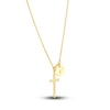 Thumbnail Image 2 of Cross Disk Necklace 14K Yellow Gold 16&quot;