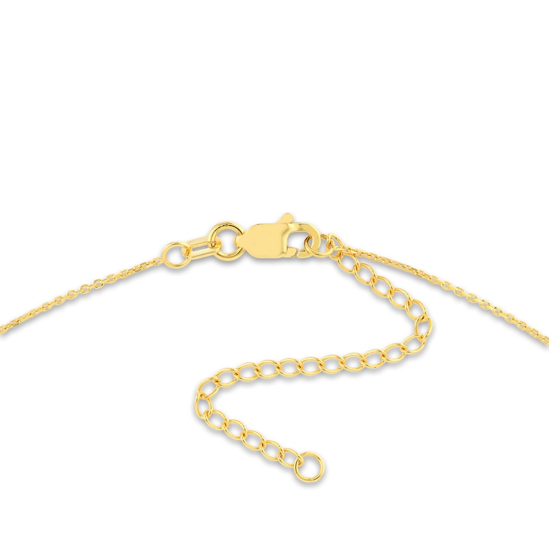 Main Image 3 of Cross Disk Necklace 14K Yellow Gold 16&quot;