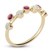 Thumbnail Image 2 of Juliette Maison Natural White Sapphire & Natural Rhodolite Garnet Ring 10K Yellow Gold