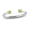 Thumbnail Image 1 of Juliette Maison Natural Peridot Cuff Ring 10K White Gold