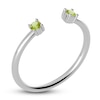 Thumbnail Image 2 of Juliette Maison Natural Peridot Cuff Ring 10K White Gold