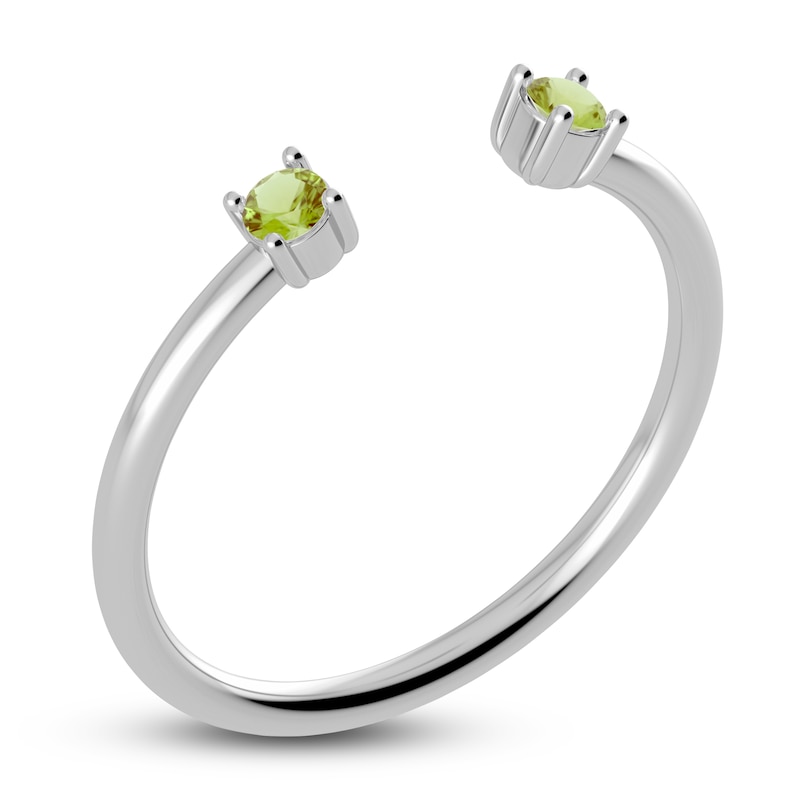 Main Image 2 of Juliette Maison Natural Peridot Cuff Ring 10K White Gold