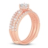 Thumbnail Image 1 of Diamond Bridal Set 1 ct tw Princess/Round 14K Rose Gold