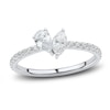 Thumbnail Image 1 of Diamond Two-Stone Engagement Ring 3/4 ct tw Round 14K White Gold