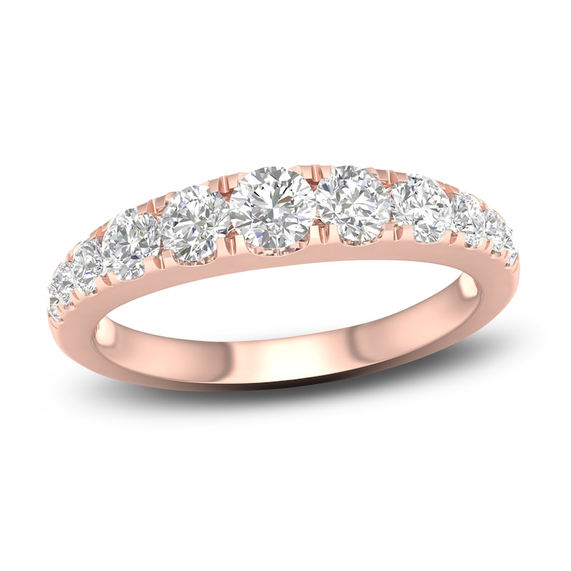 Graduated Diamond Anniversary Band 1 ct tw Round 14K Rose Gold | Jared