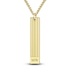 Thumbnail Image 1 of Men's Engravable Pendant Necklace Yellow Gold-Plated Sterling Silver 22&quot;