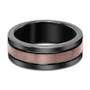 Thumbnail Image 3 of Men's Wedding Band Brown/Black Tungsten 8.0mm