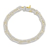 Thumbnail Image 1 of Men's Diamond Link Bracelet 2-1/3 ct tw Round 10K Yellow Gold 8.5&quot;