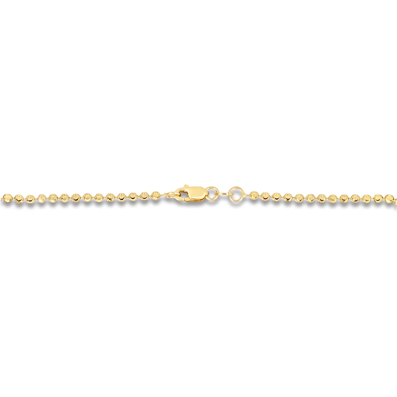 Beaded Chain Necklace 14K Yellow Gold 24" 2.0mm