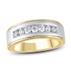 Thumbnail Image 1 of Men's Diamond Anniversary Band 1/2 ct tw Round 14K Two-Tone Gold