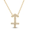 Thumbnail Image 1 of Diamond Sagittarius Necklace 1/10 ct tw Round 14K Yellow Gold 16.75&quot;