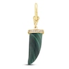 Thumbnail Image 1 of Charm'd by Lulu Frost 10K Yellow Gold 1/10 ct tw Diamond Halo 15MM Malachite Fearless Charm