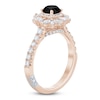 Thumbnail Image 2 of Pnina Tornai Round-Cut Black Diamond & White Diamond Halo Engagement Ring 1-3/4 ct tw 14K Rose Gold