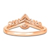 Thumbnail Image 3 of Multi-Diamond Pear-Shaped Halo Promise Ring 1/4 ct tw 10K Rose Gold