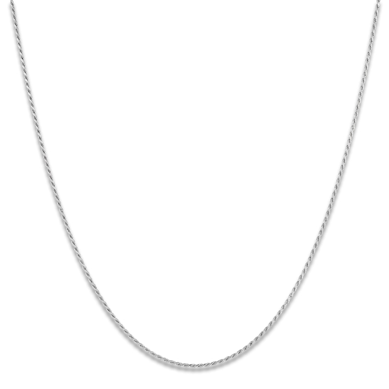 Solid Diamond-Cut Rope Chain Necklace 1.3mm Sterling Silver 18"