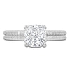 Thumbnail Image 2 of Lab-Created Cushion-Cut Diamond Engagement Ring 1-1/4 ct tw 14K White Gold