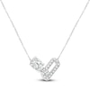 Thumbnail Image 2 of Oval & Round-Cut Lab-Created Diamond Paperclip Link Necklace 2 ct tw 14K White Gold 18&quot;