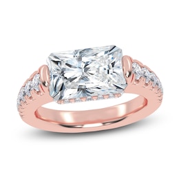 Radiant-Cut Created By Jared Studio Lab-Created Diamond Engagement Ring 3-1/2 ct tw 14K Rose Gold