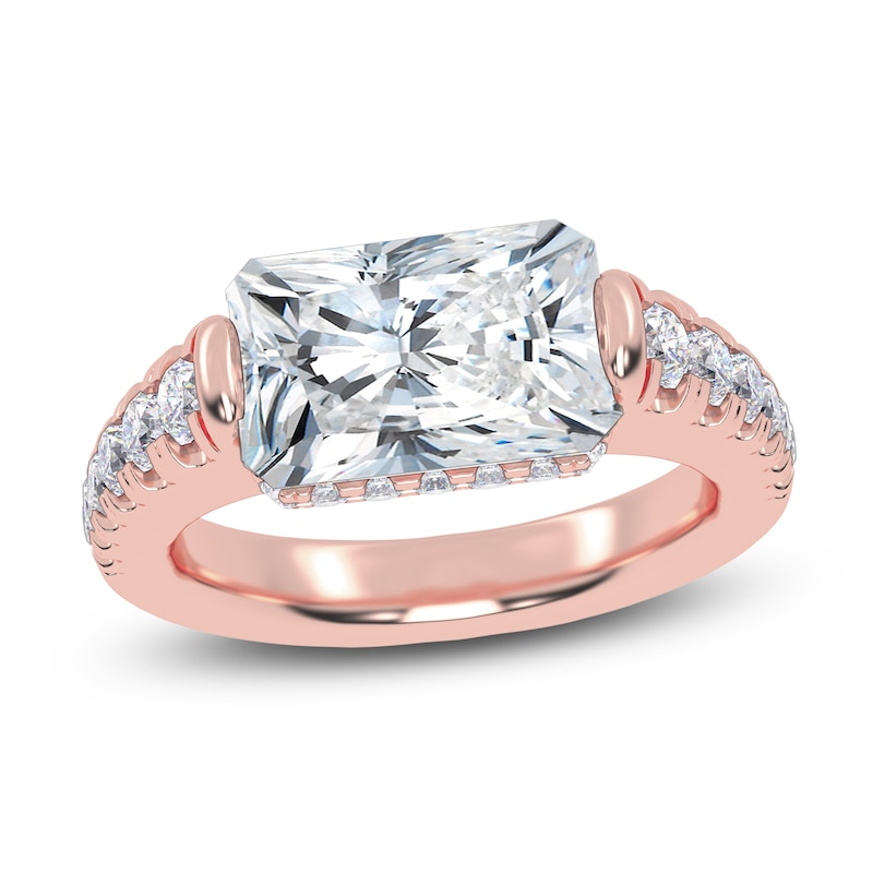 Main Image 1 of Radiant-Cut Created By Jared Studio Lab-Created Diamond Engagement Ring 3-1/2 ct tw 14K Rose Gold