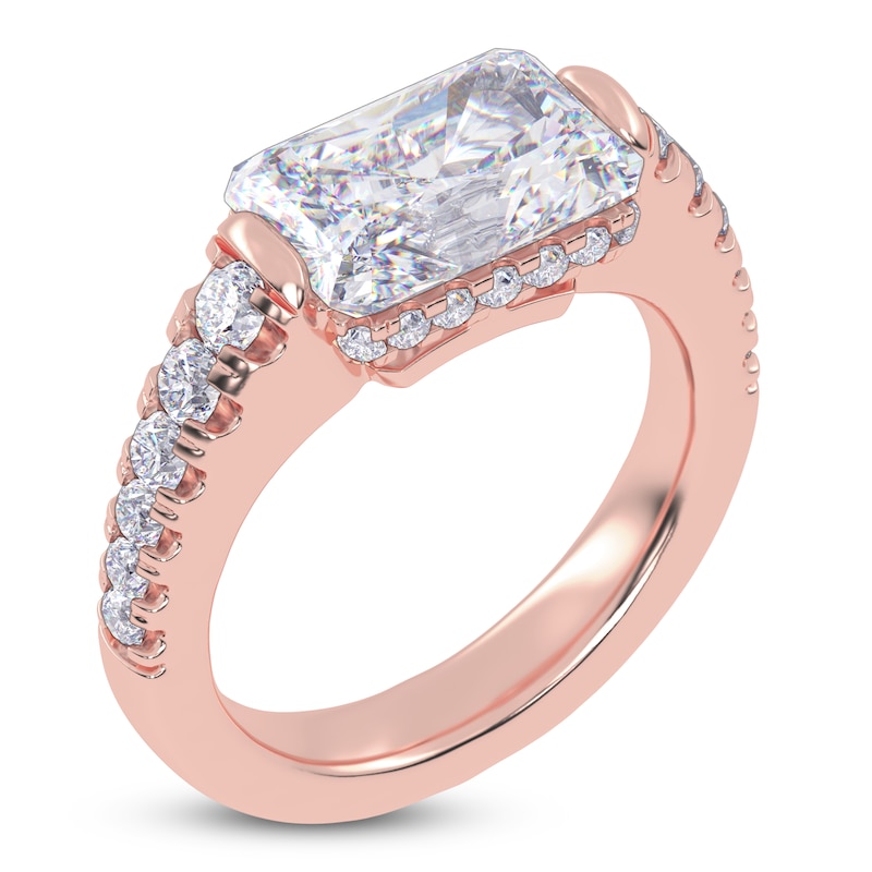 Main Image 2 of Radiant-Cut Created By Jared Studio Lab-Created Diamond Engagement Ring 3-1/2 ct tw 14K Rose Gold