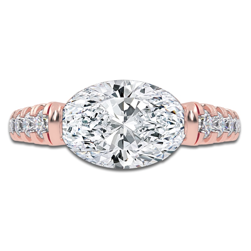 Main Image 3 of Oval-Cut Created By Jared Studio Lab-Created Diamond Engagement Ring 3-1/2 ct tw 14K Rose Gold